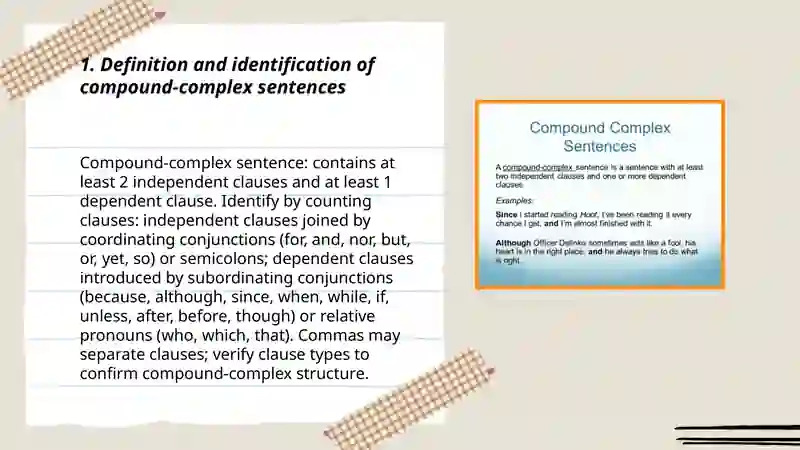 Compound-complex sentences 3