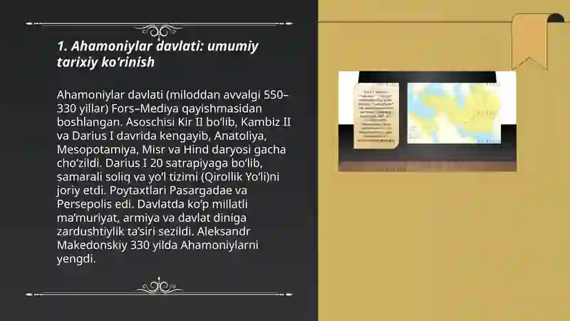 Ahamoniylar davlati 3