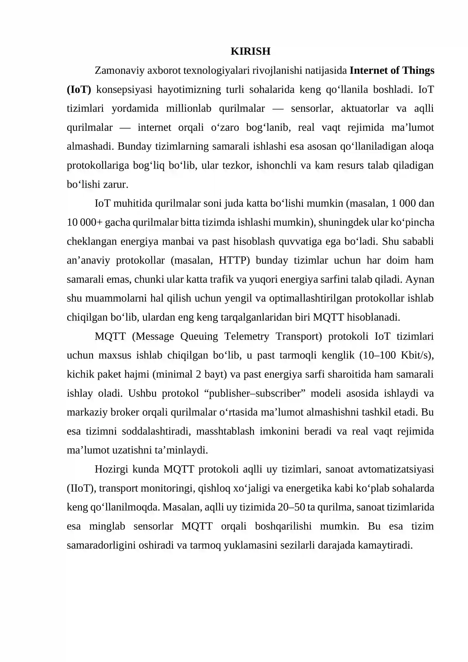 IoT tizimlarida MQTT protokoli 3