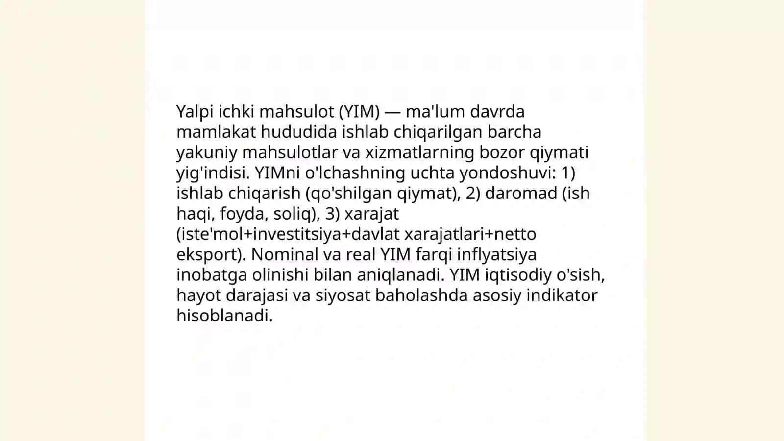 Yalpi ichki mahsulot va uning xarakter shakillari 3