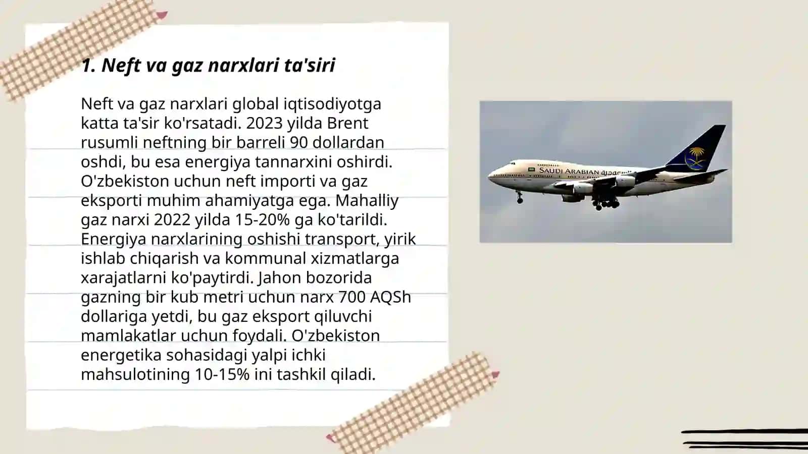 Neft va gaz narxlari ta'siri 3