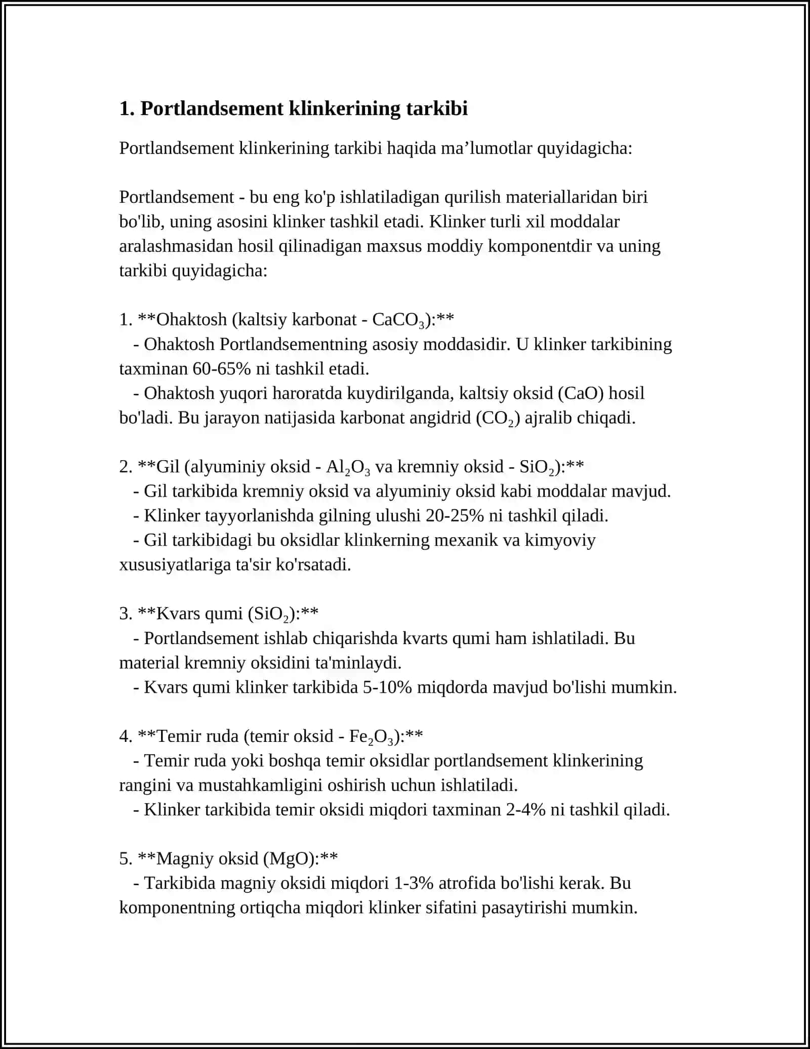 PORTLANDSEMENT KLINKERNI OLISH 3