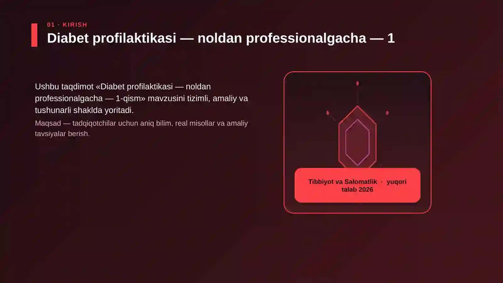 Diabet profilaktikasi — noldan professionalgacha — 1-qism 3