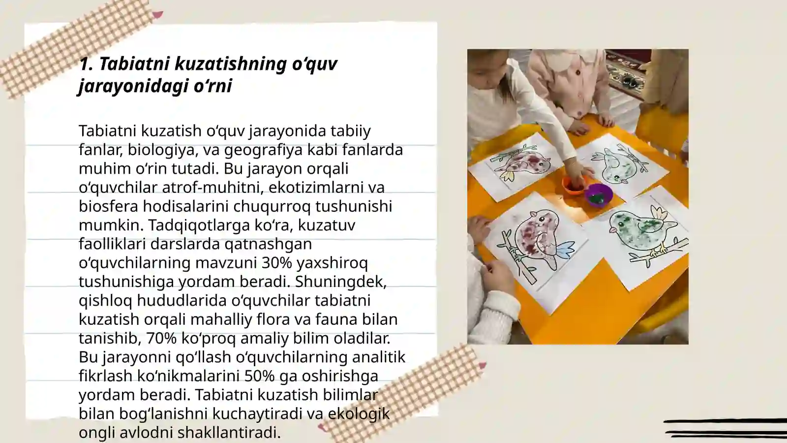 Turli yosh guruhlarida tabiatni kuzatishlarni tashkil etish metodikasi 3