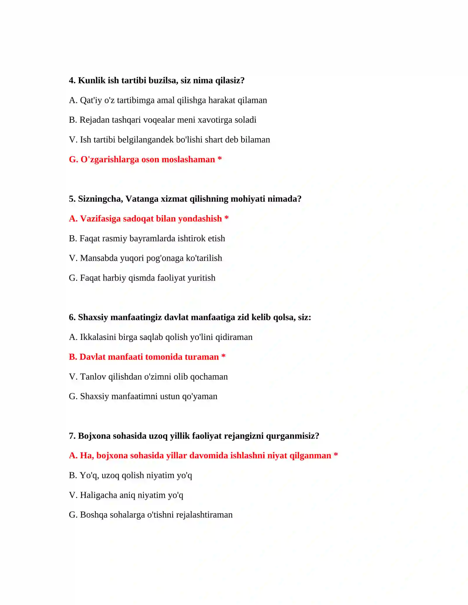 Bojxona ishga kirish uchun test savollari 3