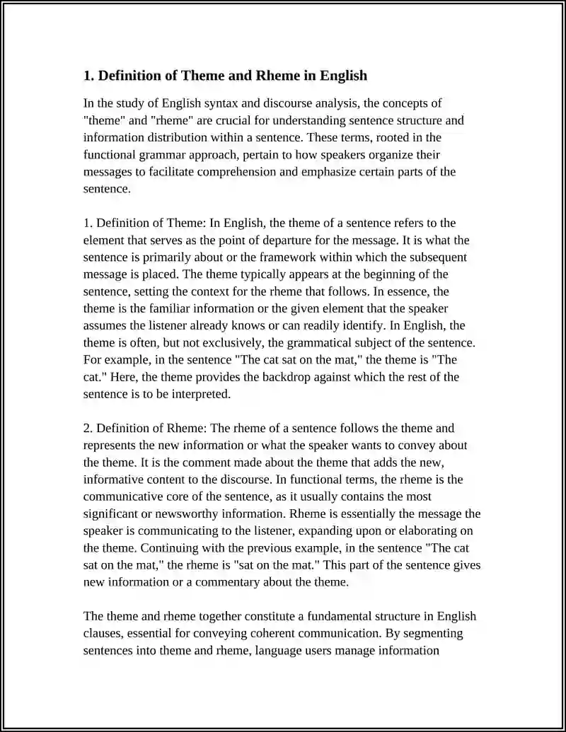 THEME AND RHEME 3