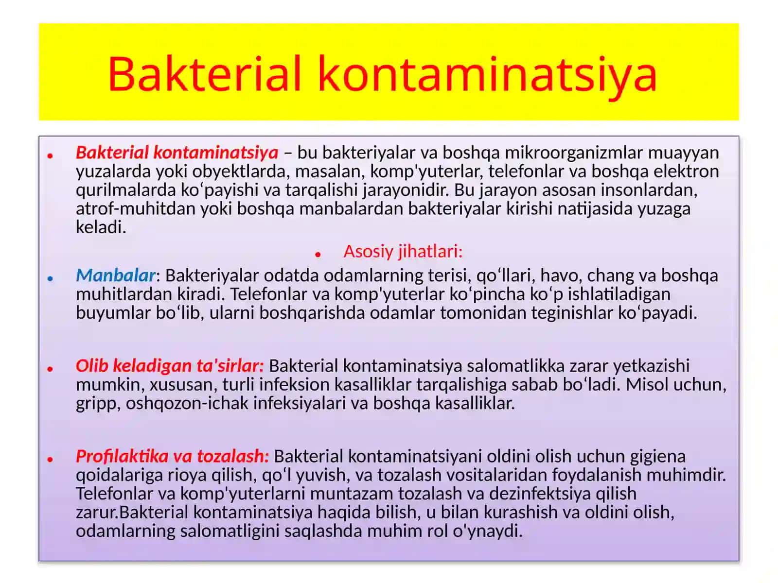 Bakterial kontaminatsiya 3