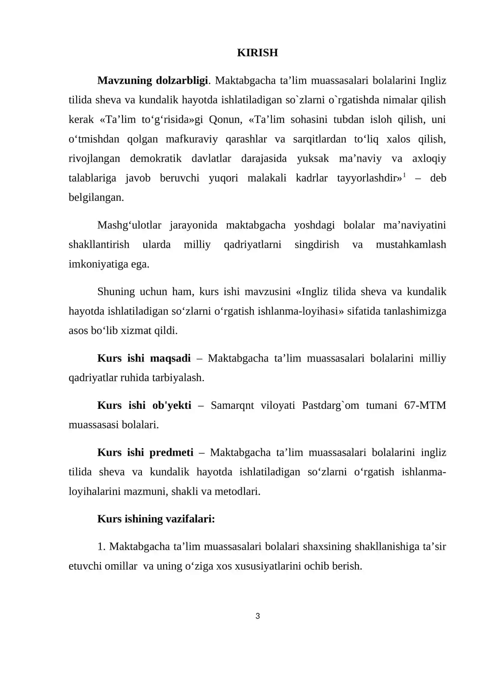 INGLIZ TILIDA SHEVA VA KUNDALIK HAYOTDA ISHLATILADIGAN SOʻZLARNI OʻRGATISH ISHLANMA-LOYIHASI 3