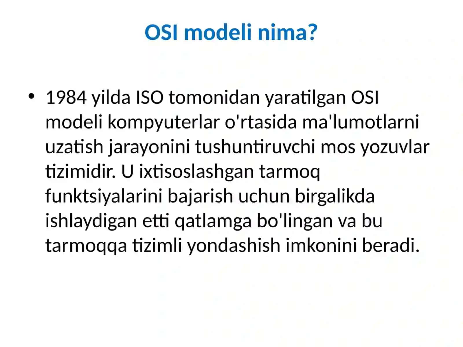 KompyutertarmoqlariningtuzilishiOSImodeli 3