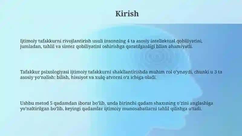 Ijtimoiy tafakkurni rivojlantirish usuli 3