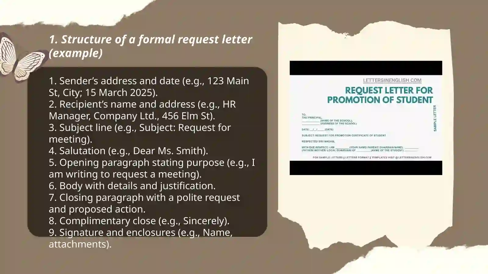 Writing an example of a request letter 3