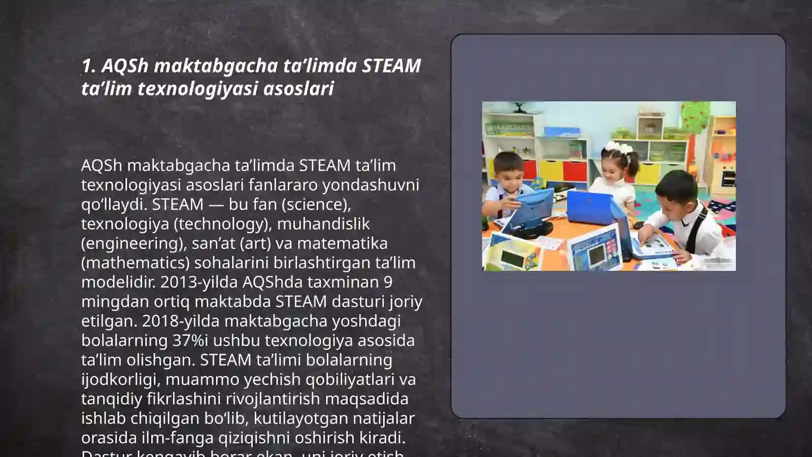 Aqsh, Germaniya,va Rossiyada maktabgacha taʼlimda STEAM taʼlim texnologiyasidan foydalanish 3