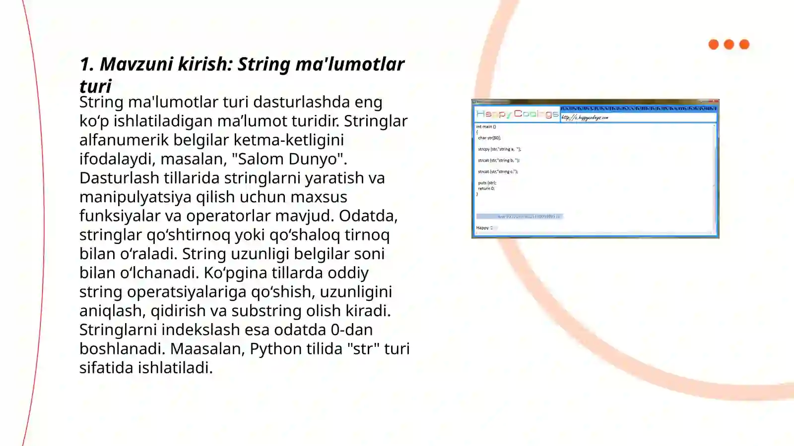 String handling functions 3