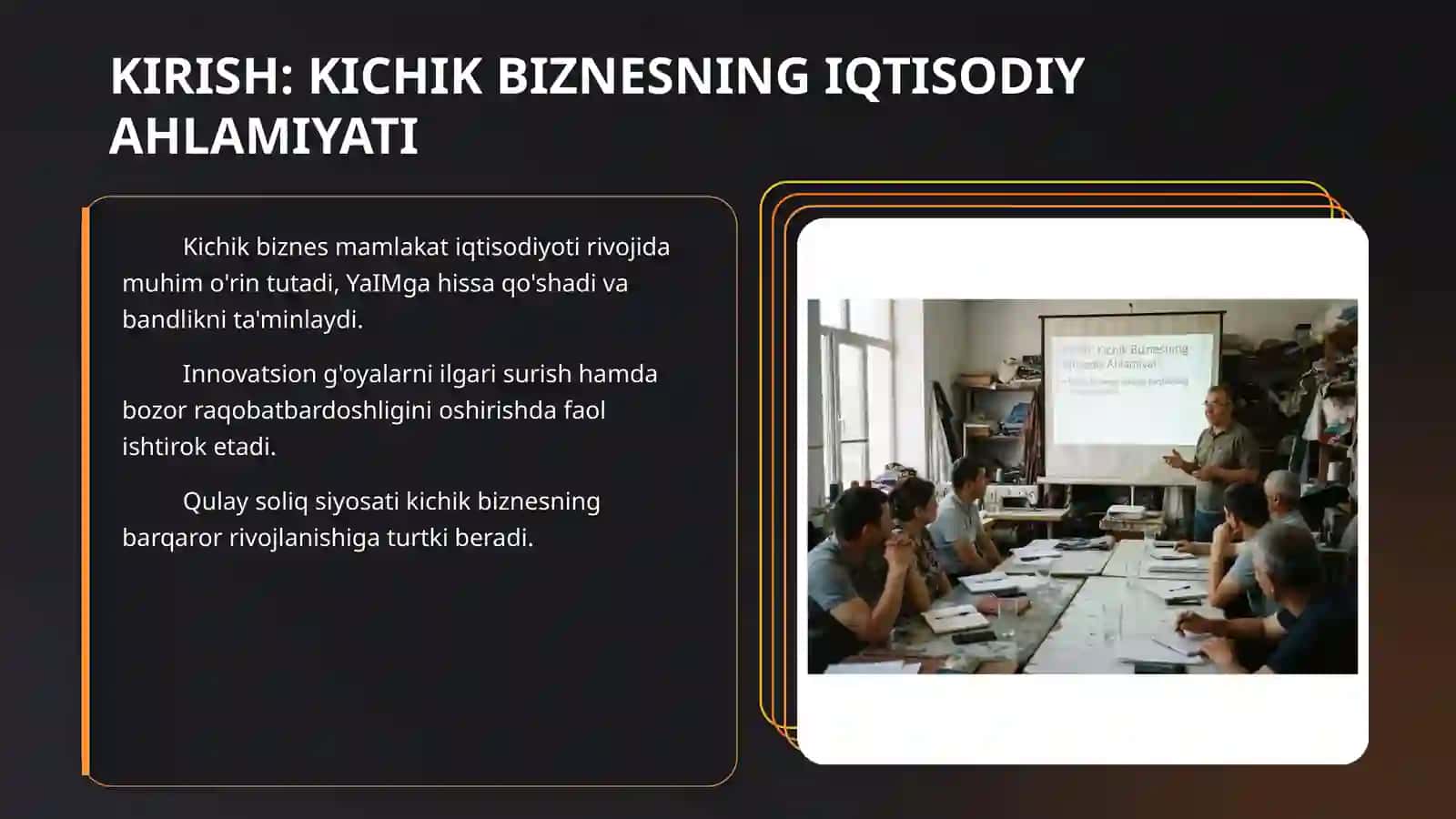 Kichik biznesni soliqqa tortishning umumiy tavsifi. 3