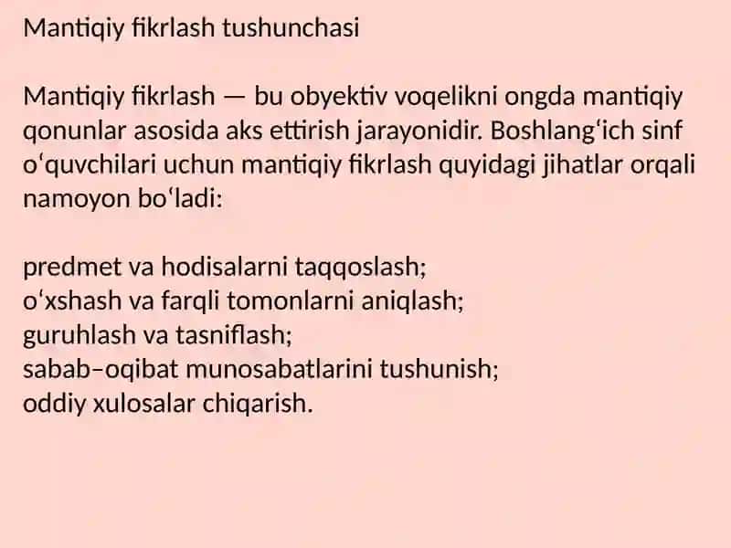 boshlangʻich sinf oʻquvchilarida mantiqiy fikrlashni rivojlantirishga yoʻnaltirilgan mashqlar 3