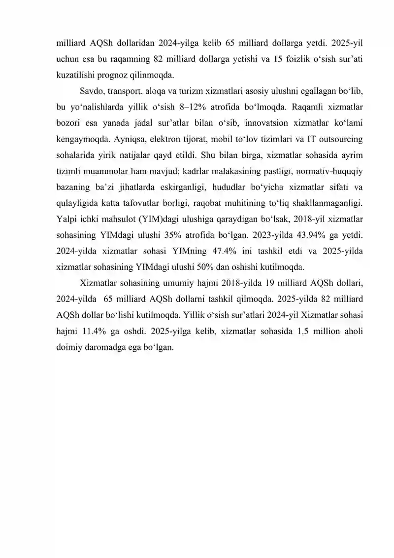 Savdo va xizmat ko’rsatish sohalarining mintaqaviy hususiyatlari 3