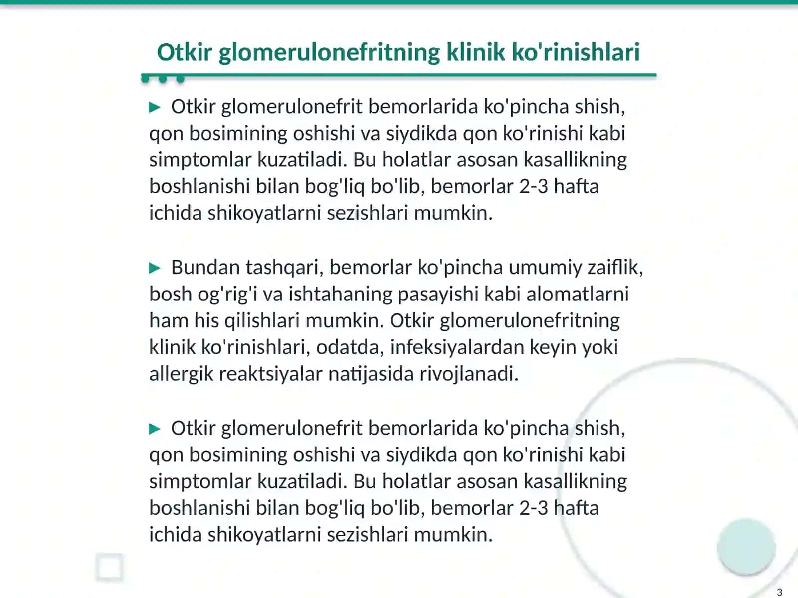 Otkir va surunkali glomerulonefrit 3