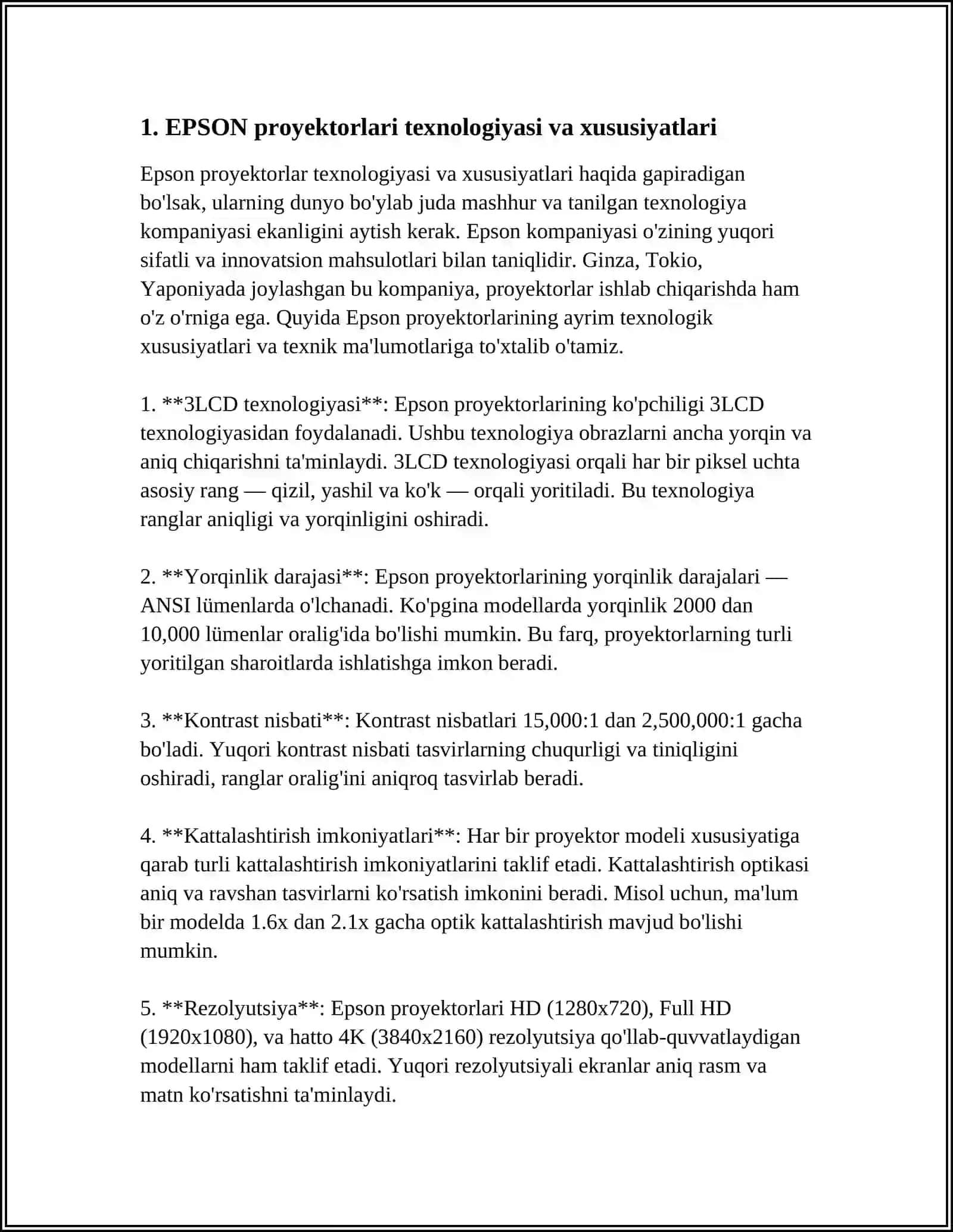 AXBOROT-KUTUBXONA MUASSASALARIDA BOSMA NASHRLAR BILAN ISHLASHDA "EPSON" PROYEKTOR 3