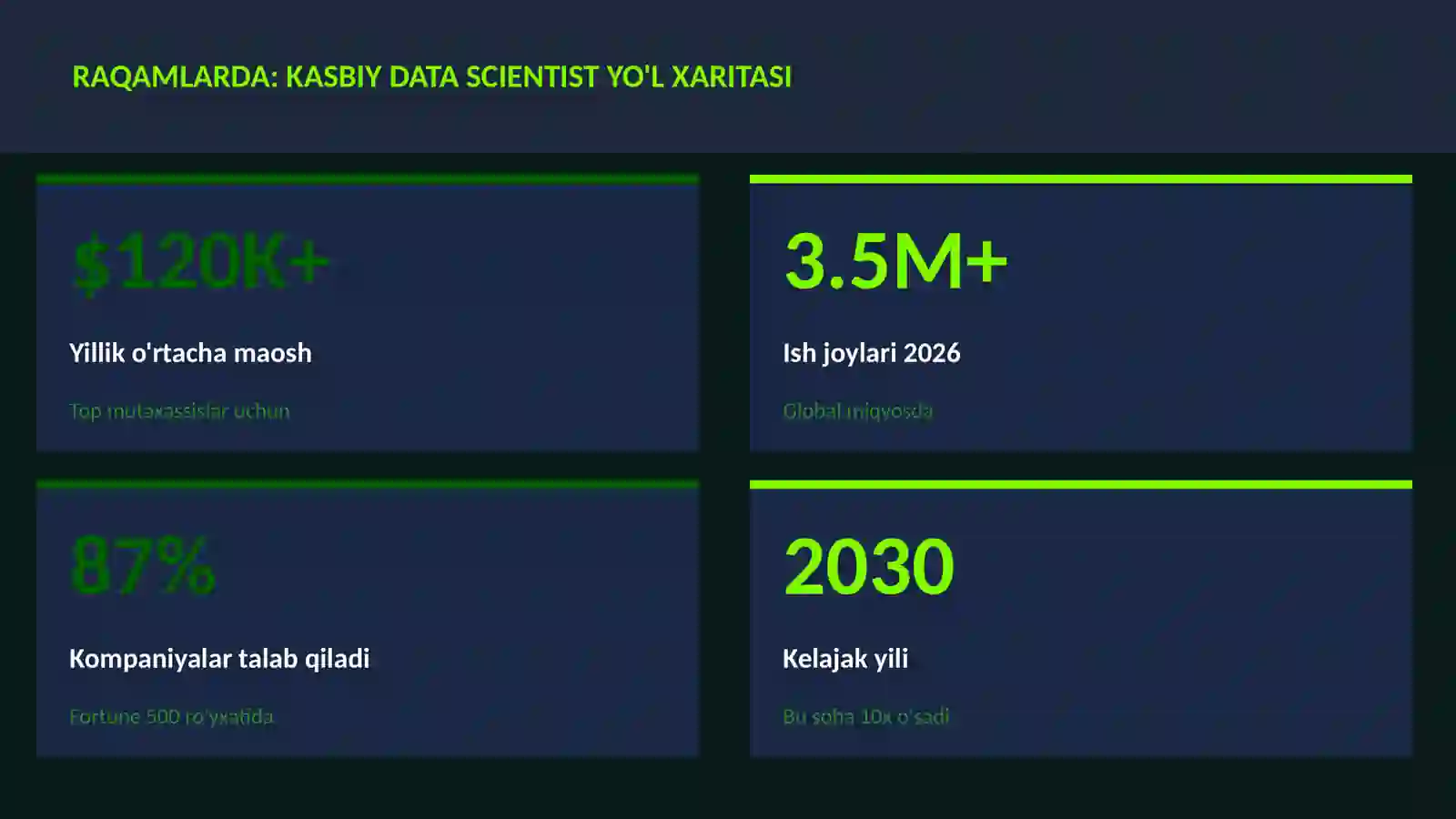 Kasbiy data scientist yo'l xaritasi 3
