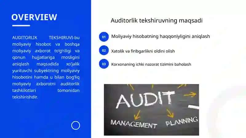 AUDIT TEKSHIRUVINING TASHKILIY ASOSLARI, AUDIT STRATEGIYASI VA TEXNOLOGIYASI 3