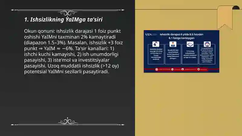Mehnat bozori va ishsizlik. Ishsizlikning iqtisodiy oqibatlari 3