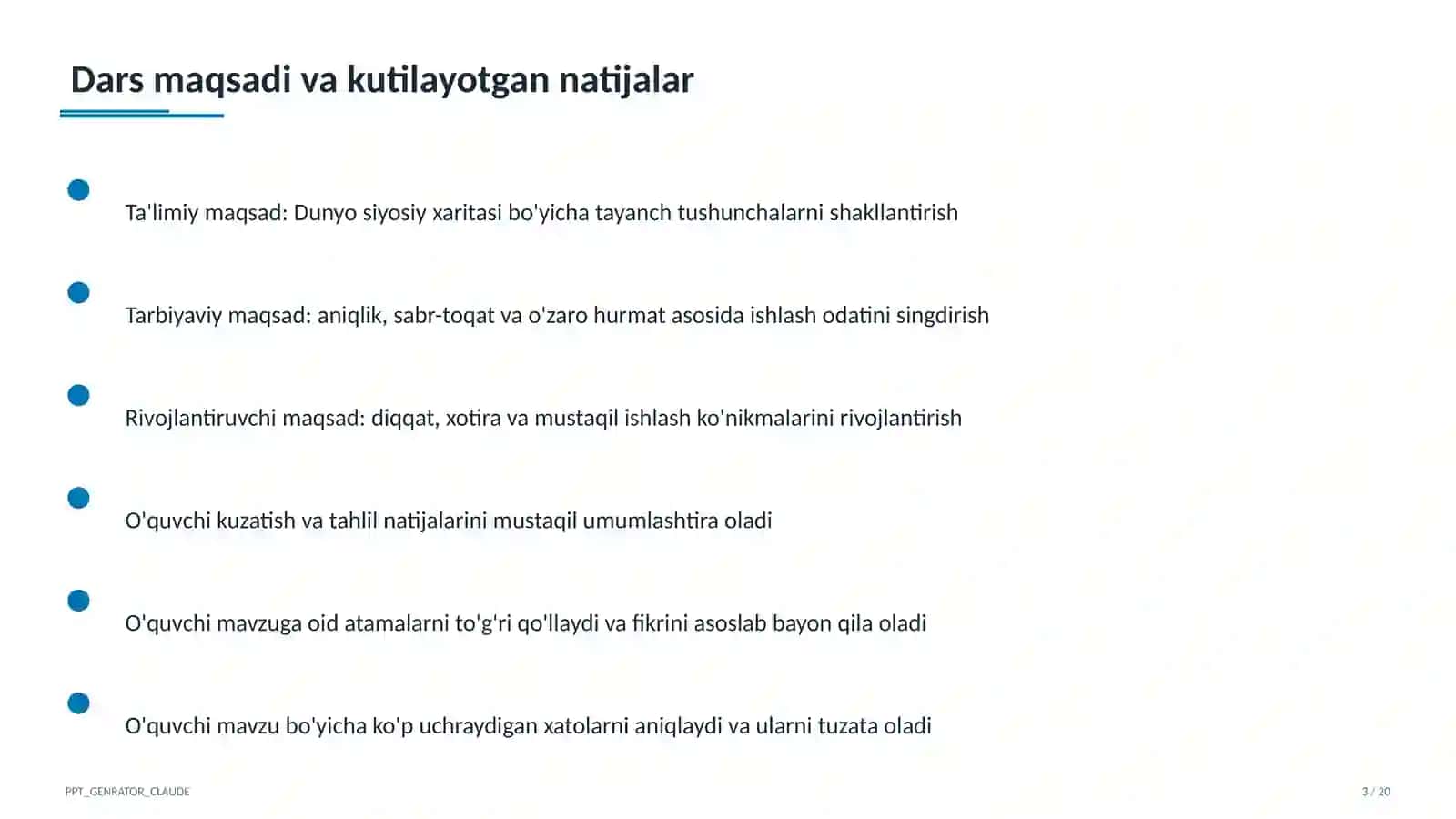 Dunyo siyosiy xaritasi (10-sinf) 3