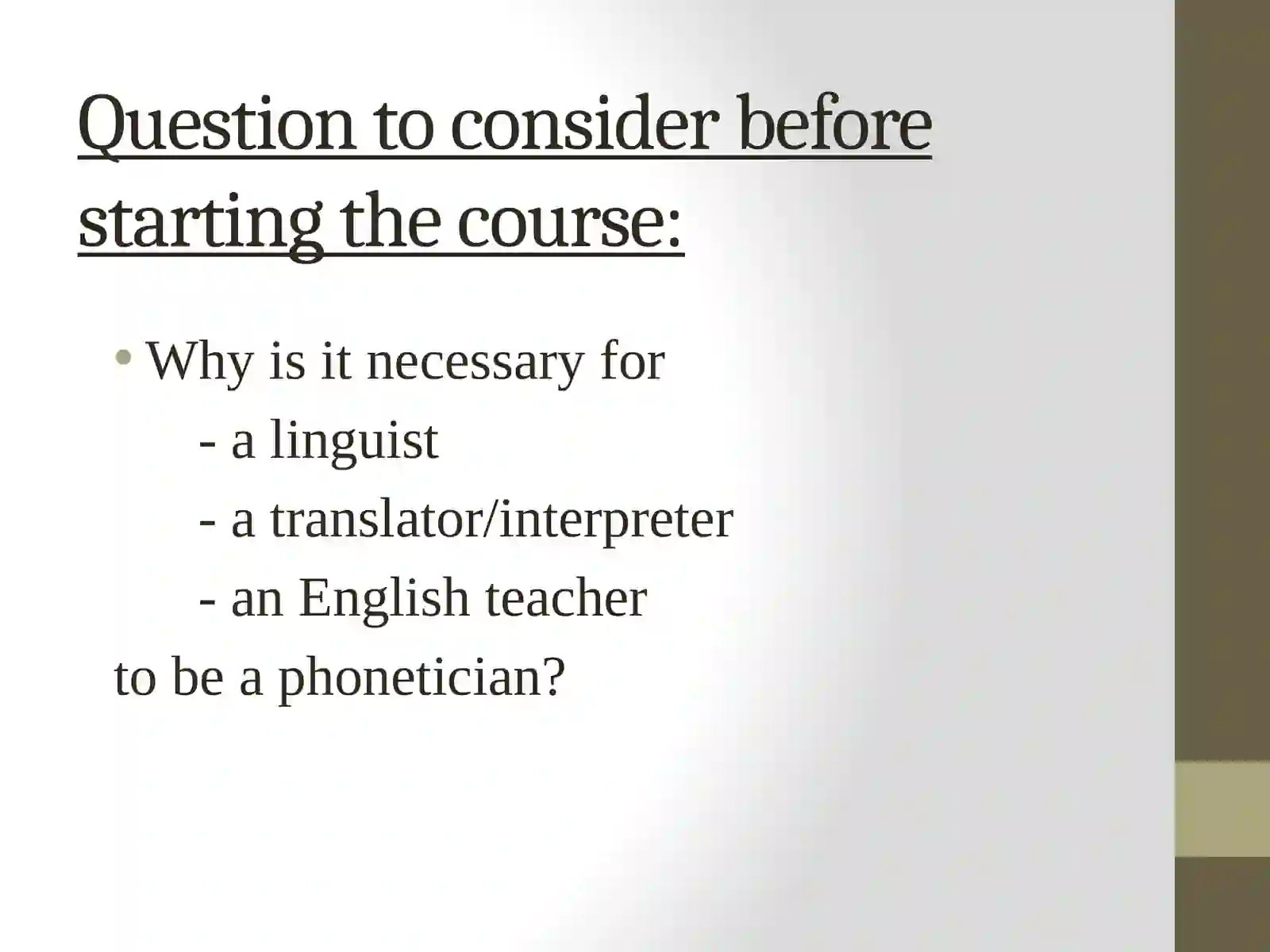 Phonetics Lectures 3