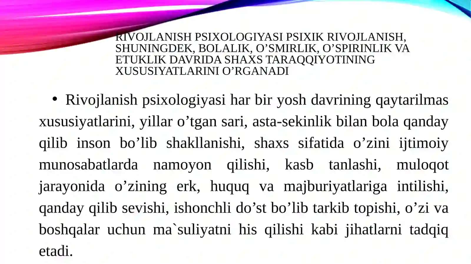 RIVOJLANISH PSIXOLOGIYASIGA 3