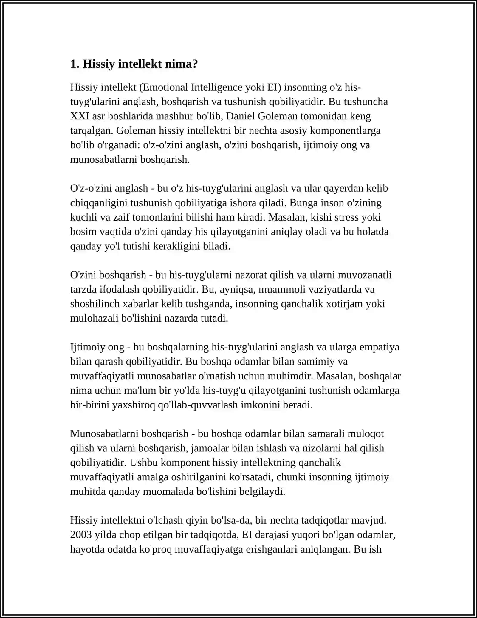 HUQUQ VA YURIST SHAKLLANISHIDA HISSIY INTELLEKT (EMOTIONAL INTELLIGENCE) 3