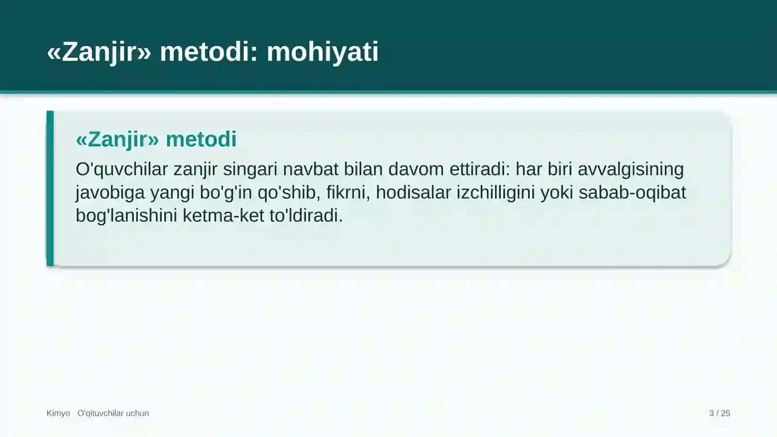 kimyo darslarida zanjir metodidan foydalanish 8780 3