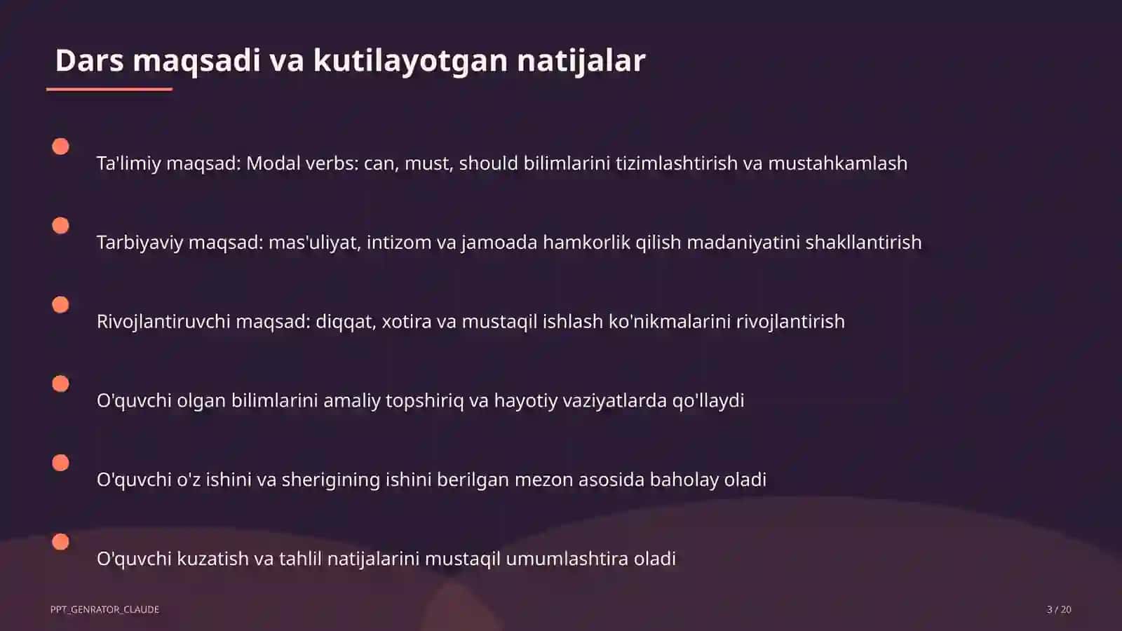 Modal verbs: can, must, should (7-sinf) 3