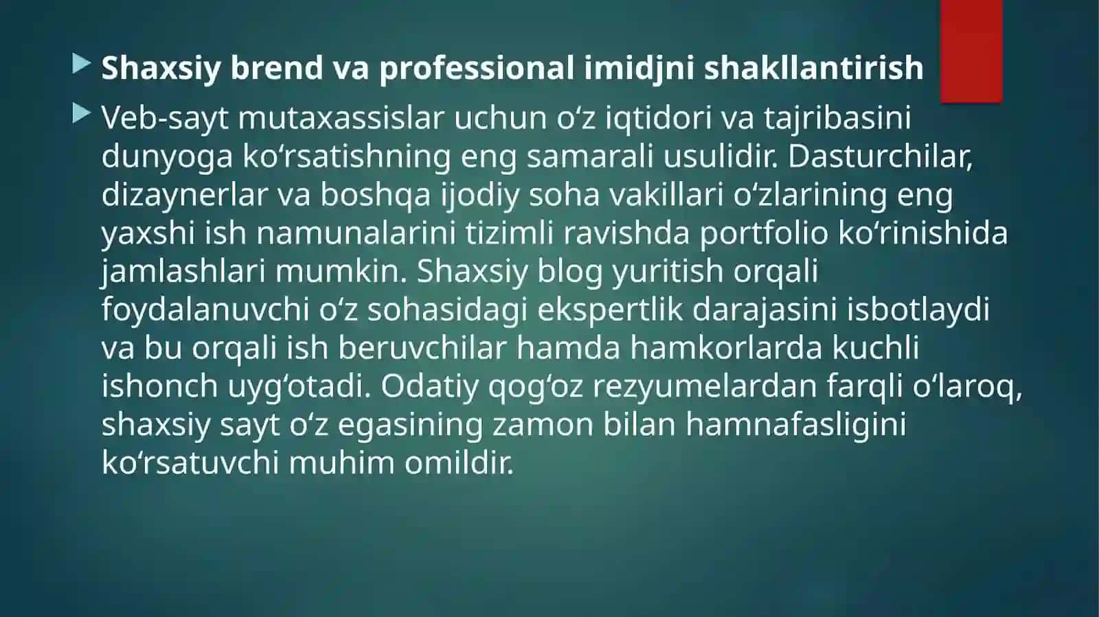 Sayit yaratish imkoniyatlari 3
