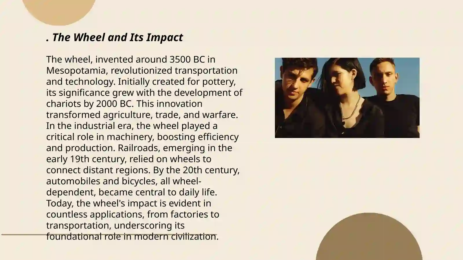 The Wheel and Its Impact 3