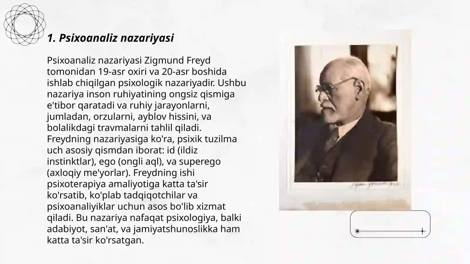 Sigmund Freudning Psixologiya faniga qo’shgan hissasi 3