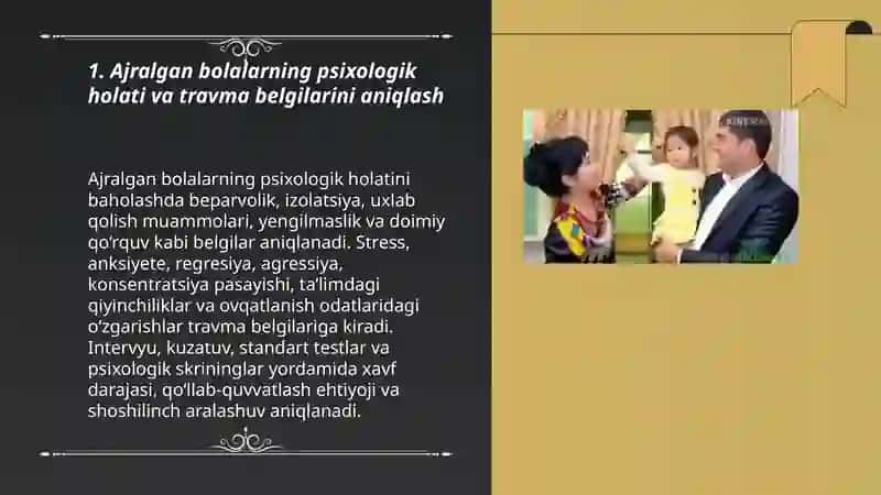 Bolalar va ota onalaridan ajratilgan yoki ajralgan bolalar 3