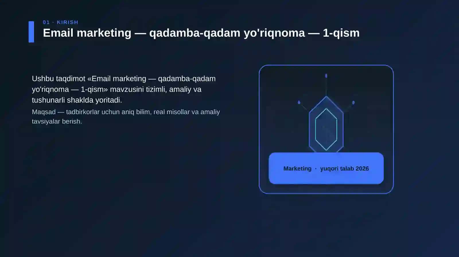 Email marketing — qadamba-qadam yo'riqnoma — 1-qism 3