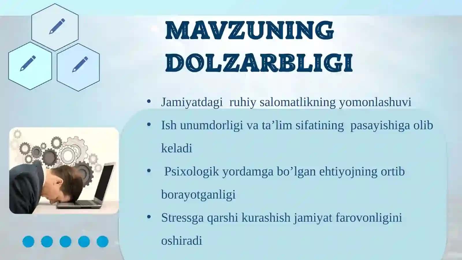 Stressni boshqarishda psixologik ta'sir choralarini joriy etish 3