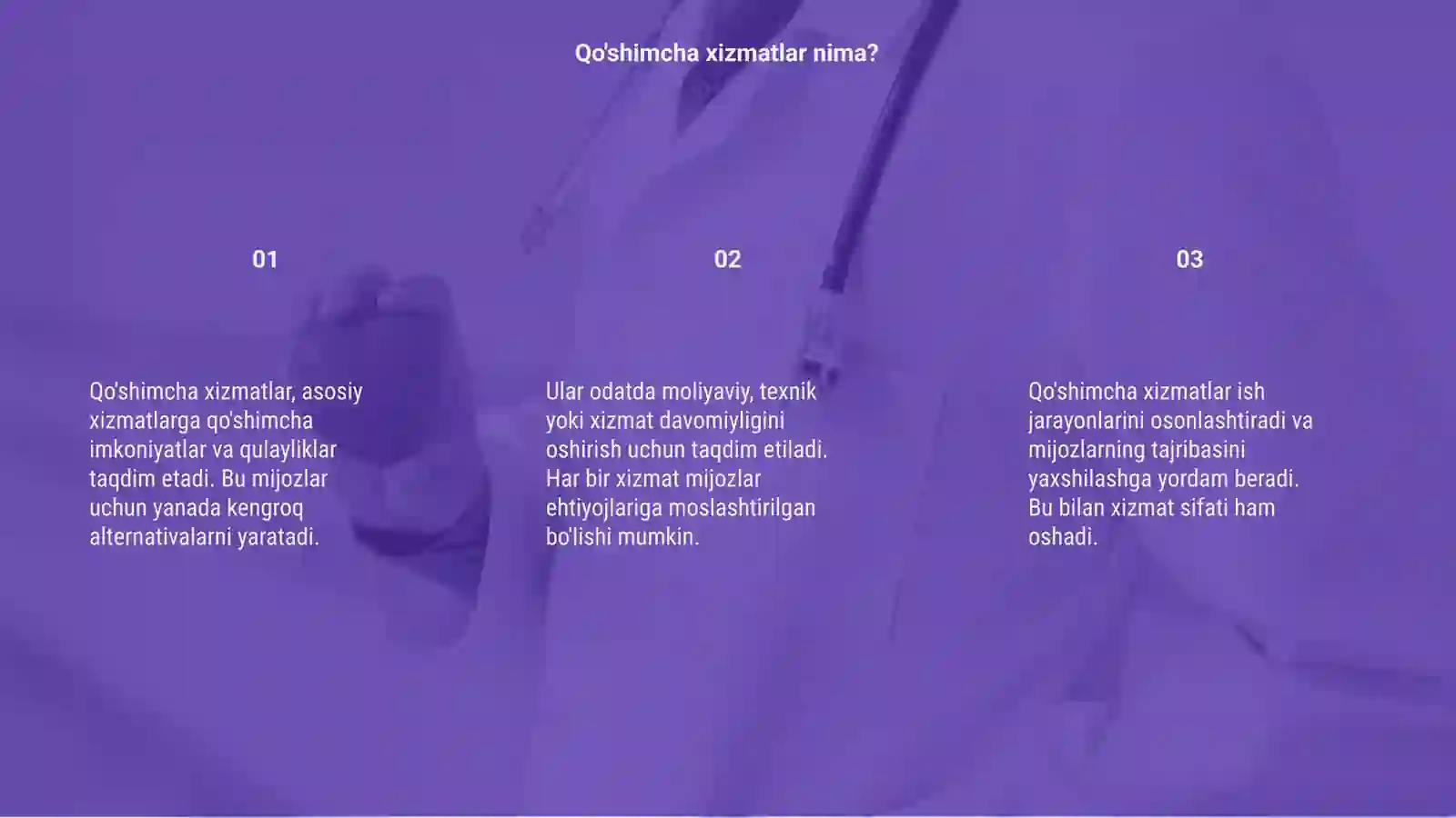 Qo'shimcha xizmatlar 3