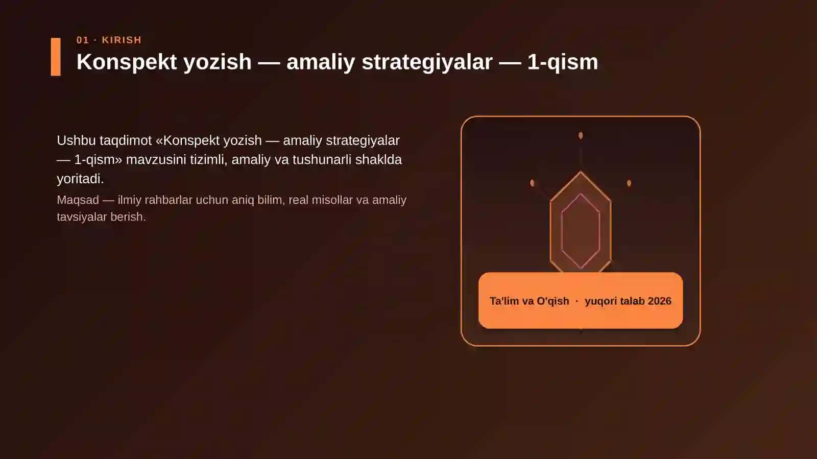 Konspekt yozish — amaliy strategiyalar — 1-qism 3
