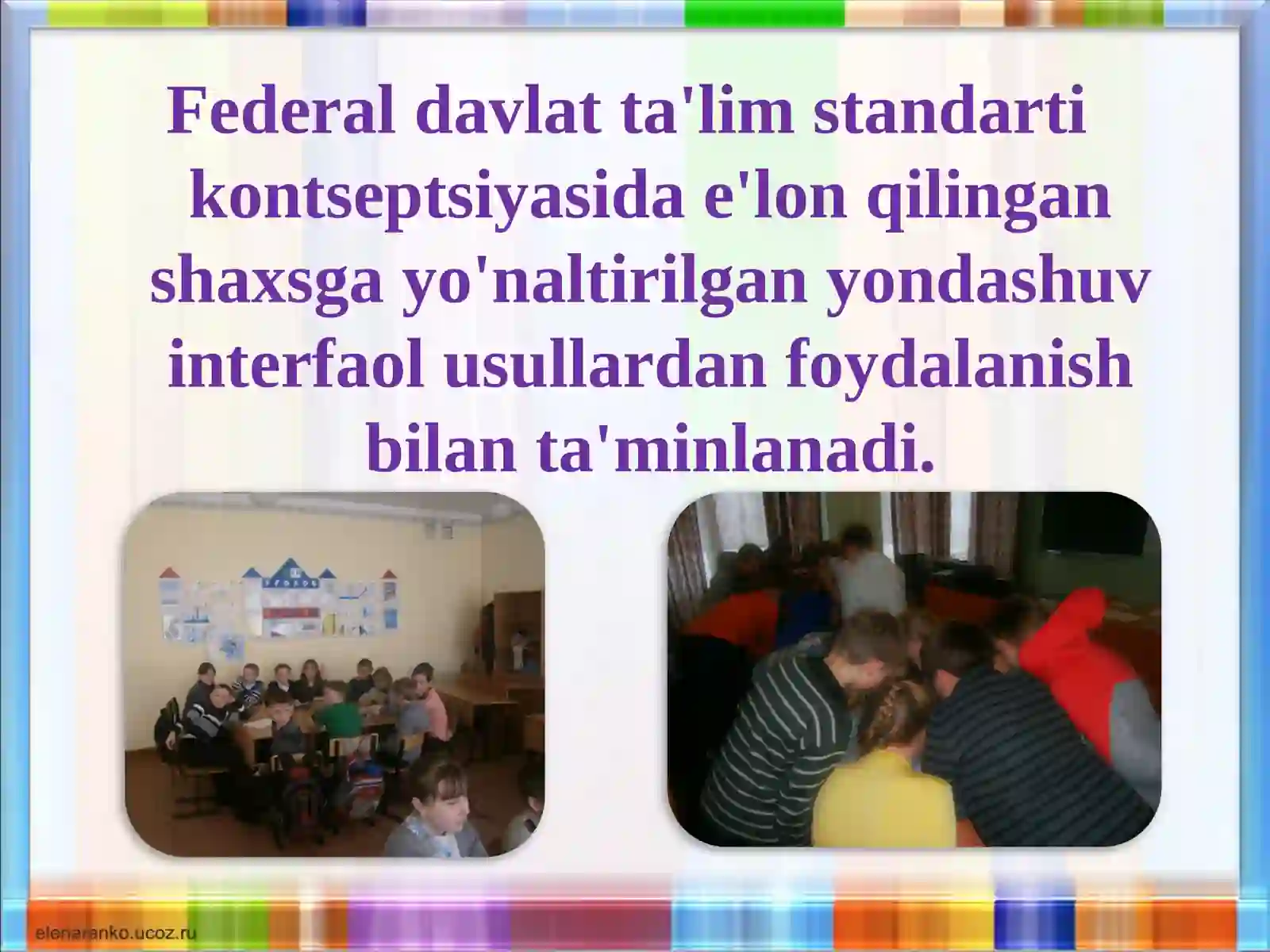Rus tili darslarida interfaol o'qitish usullaridan foydalanish 3