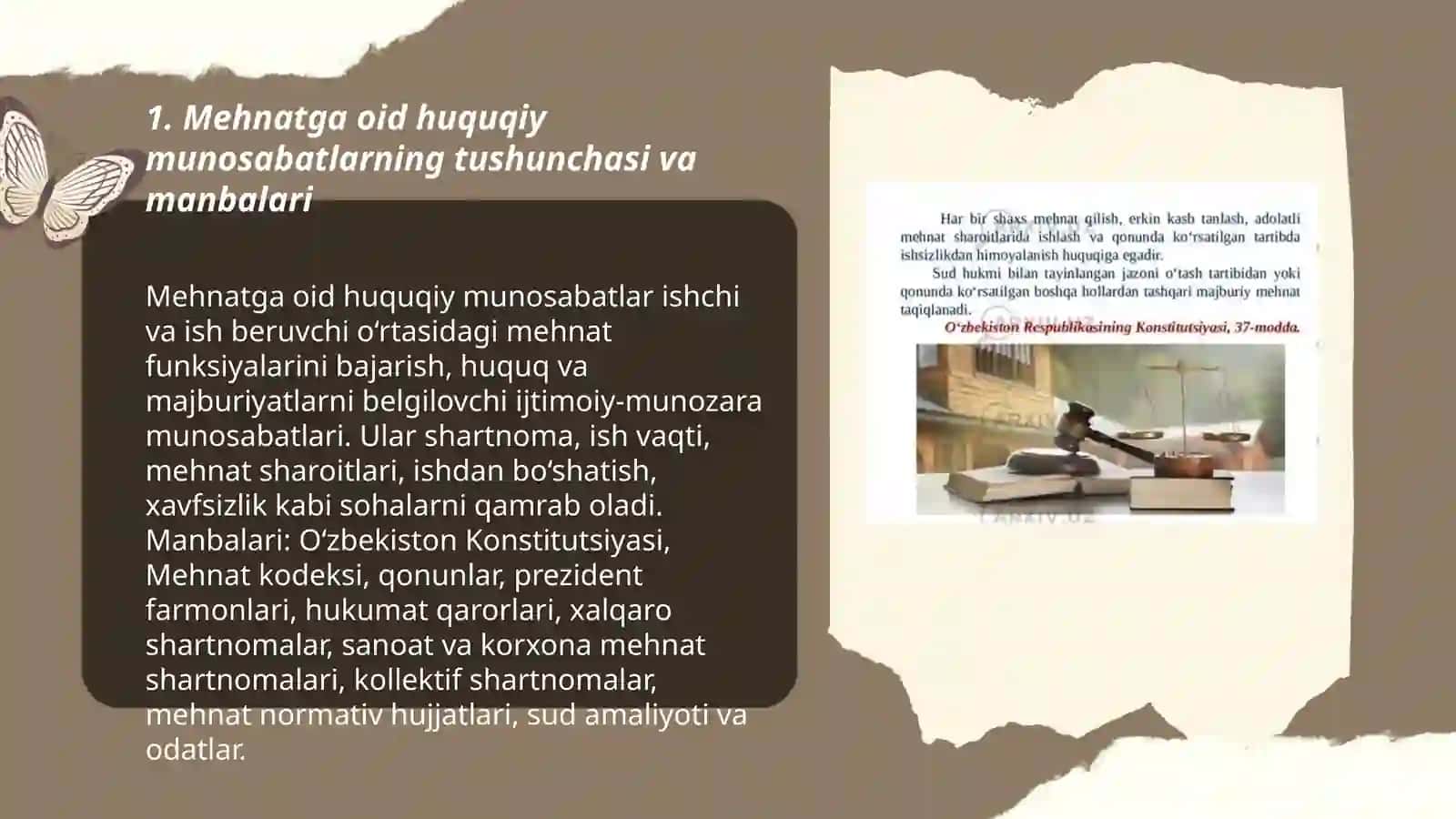 Mehnatga oid huquqiy munosabatlar va bioetika tali'moti 3
