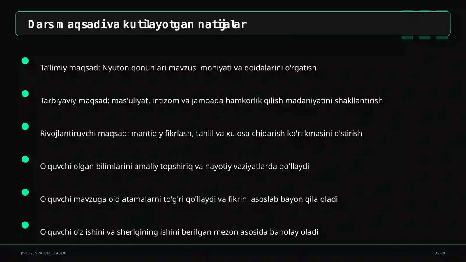 Nyuton qonunlari (9-sinf) 1