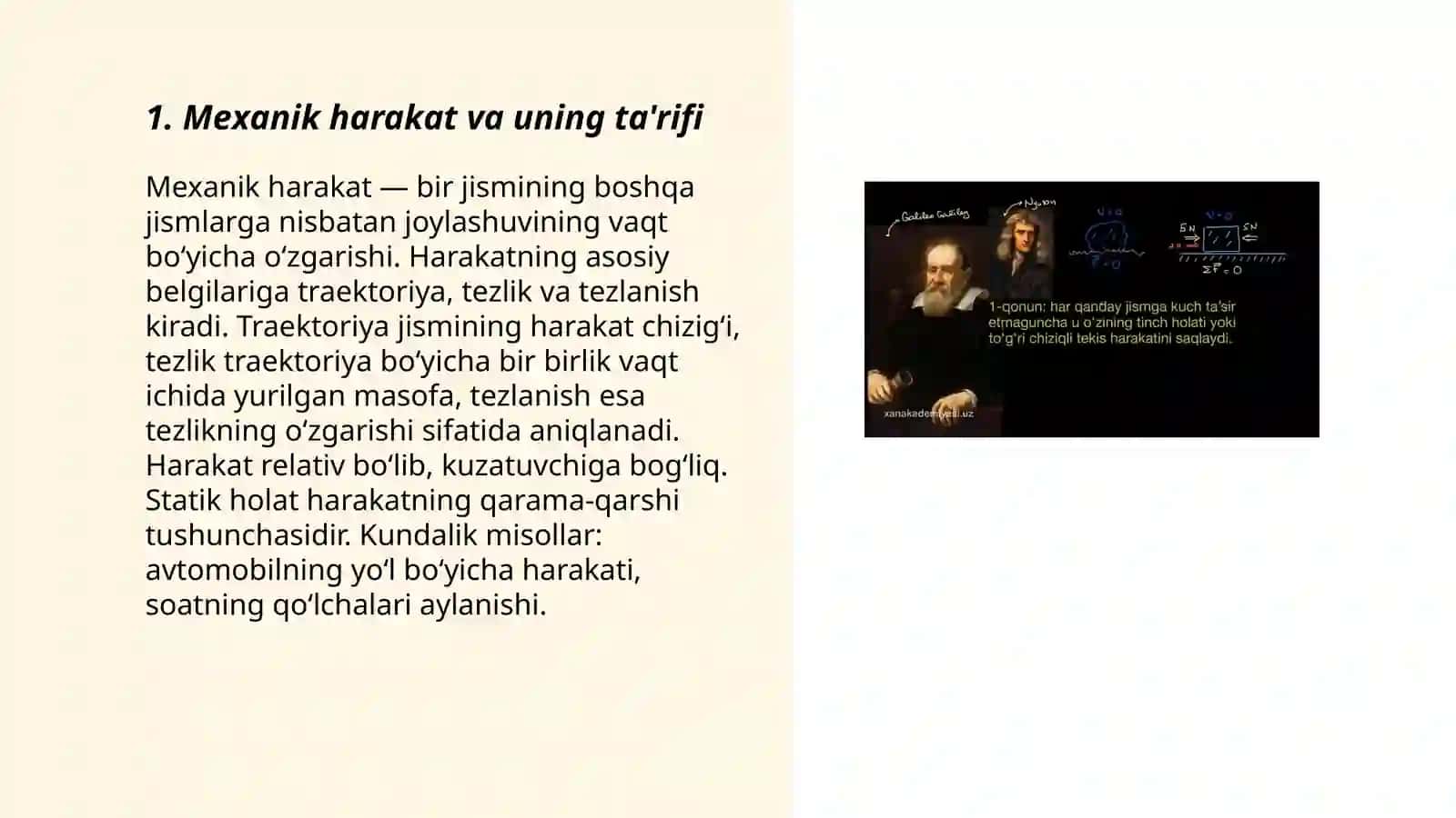 Mexanik harakat 7-sinf Egamberdiyeva Risolat 3