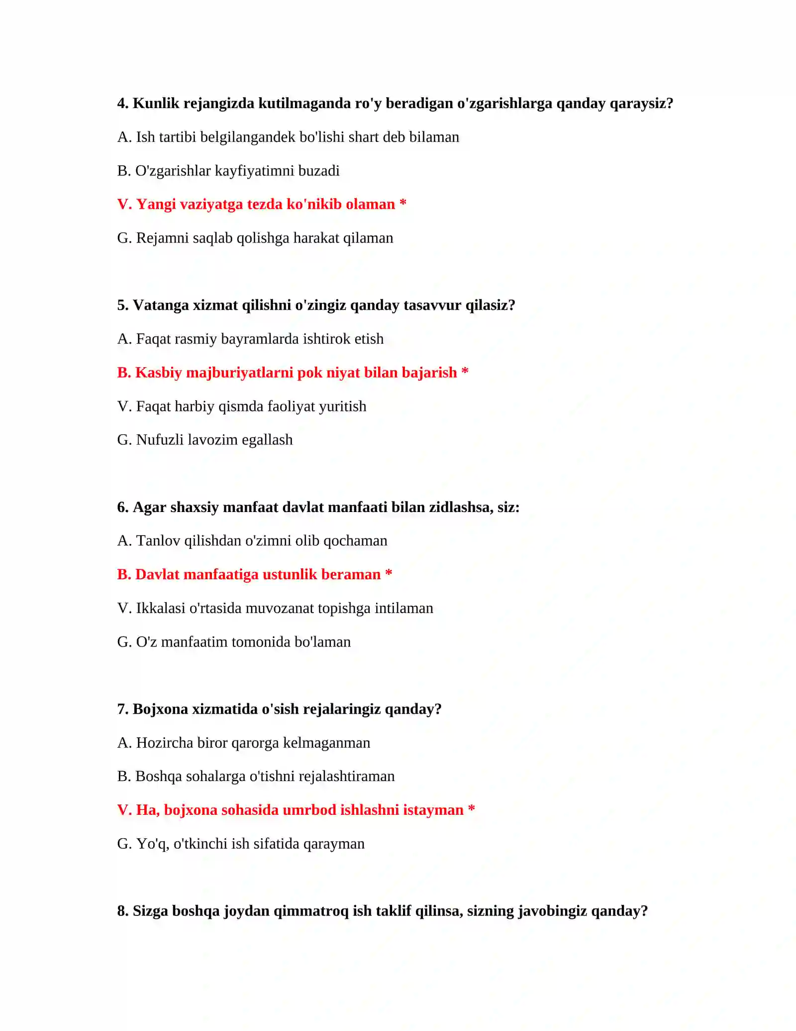 Bojxona mantiqiy test 200 ta 3