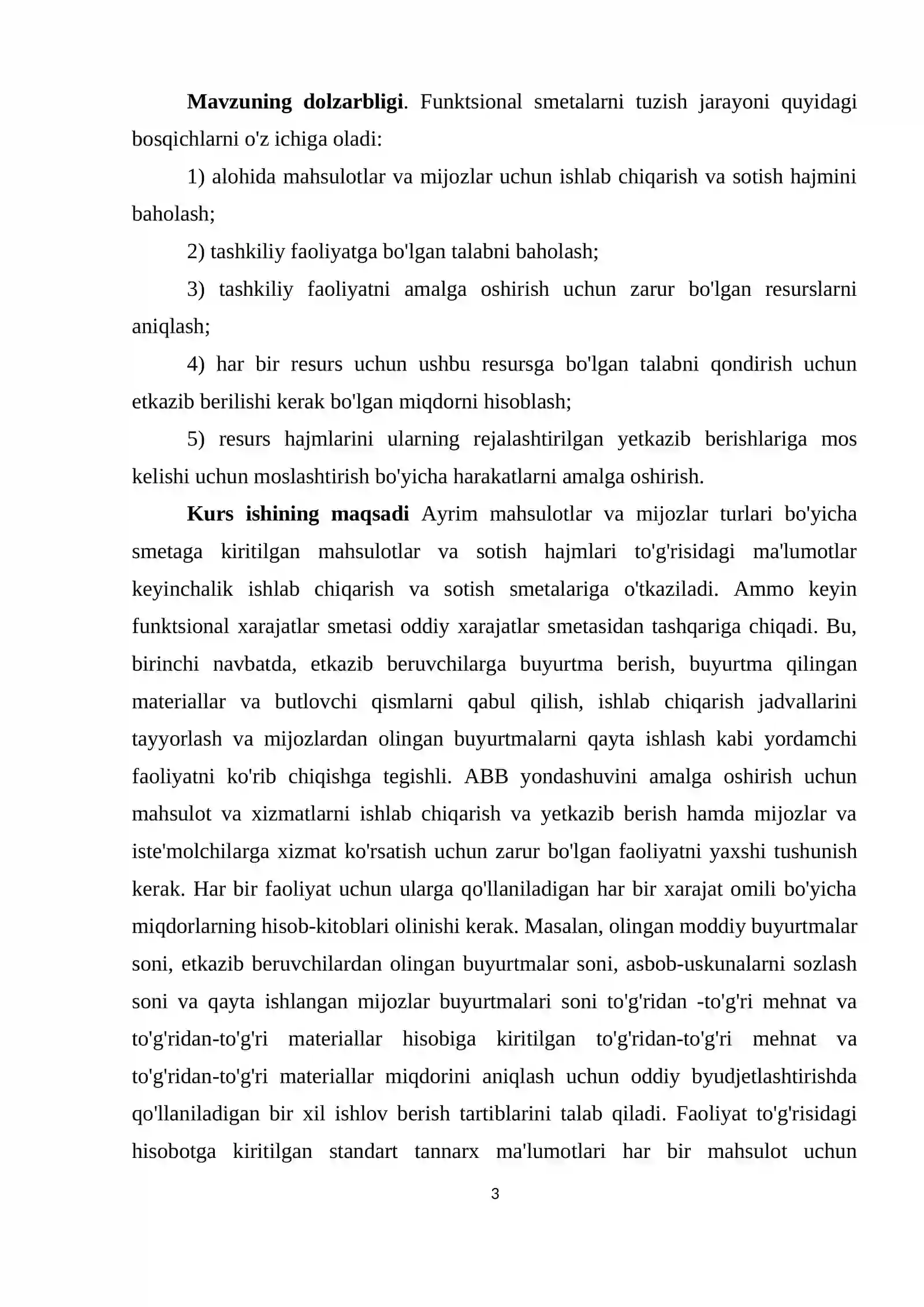 Smeta tuzish (byudjetlashtirish va xarajatlarni nazorat qilish) 3