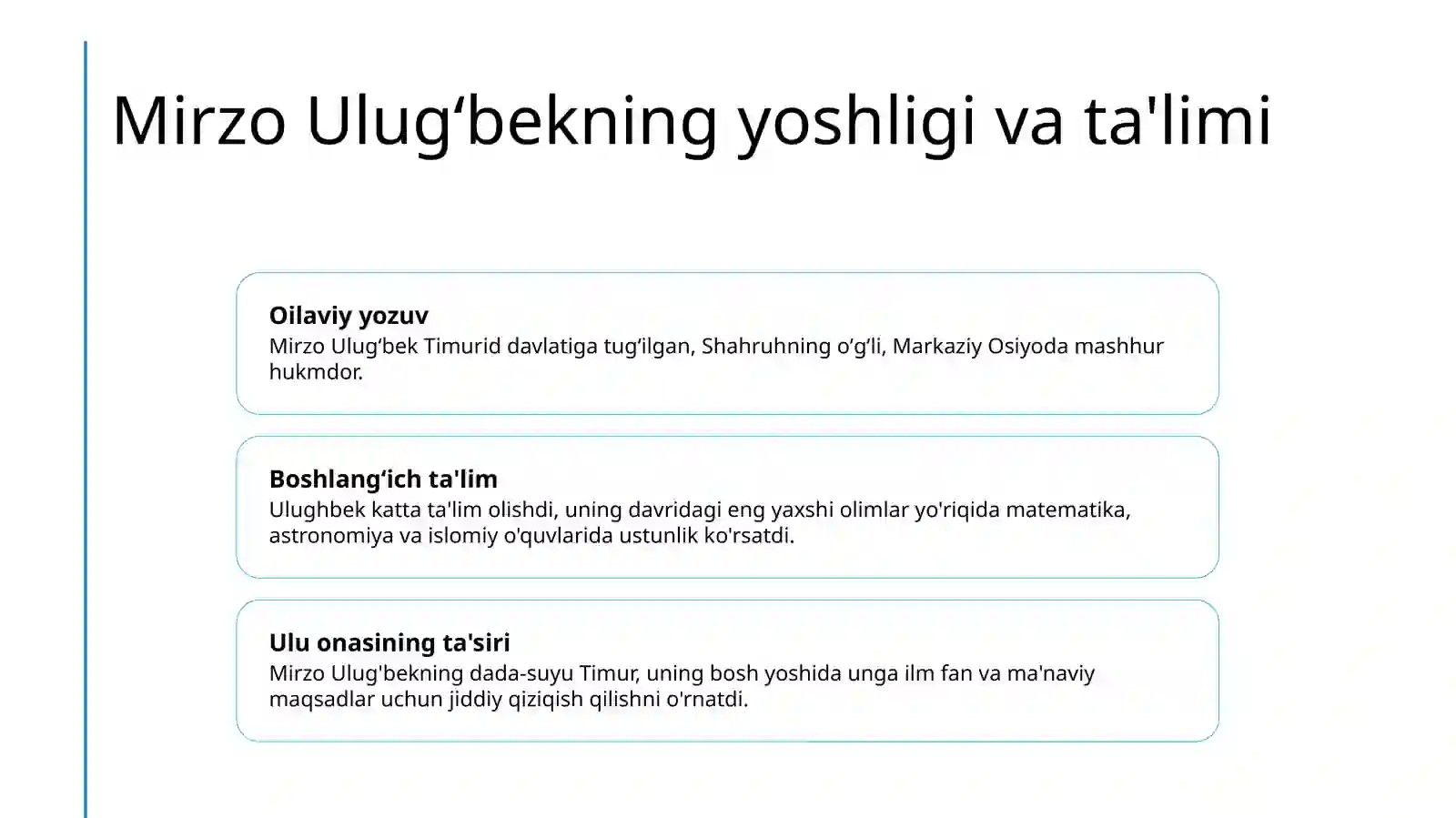 Mirzo uluğbek ziji jadidi koʻragoniy asari 3