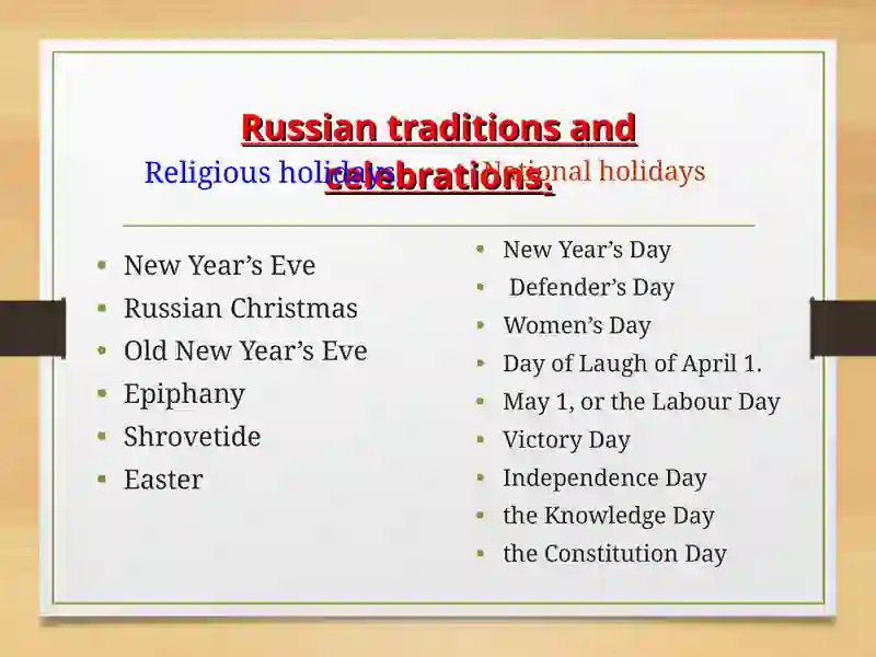 Russian Festivals and Traditions 3