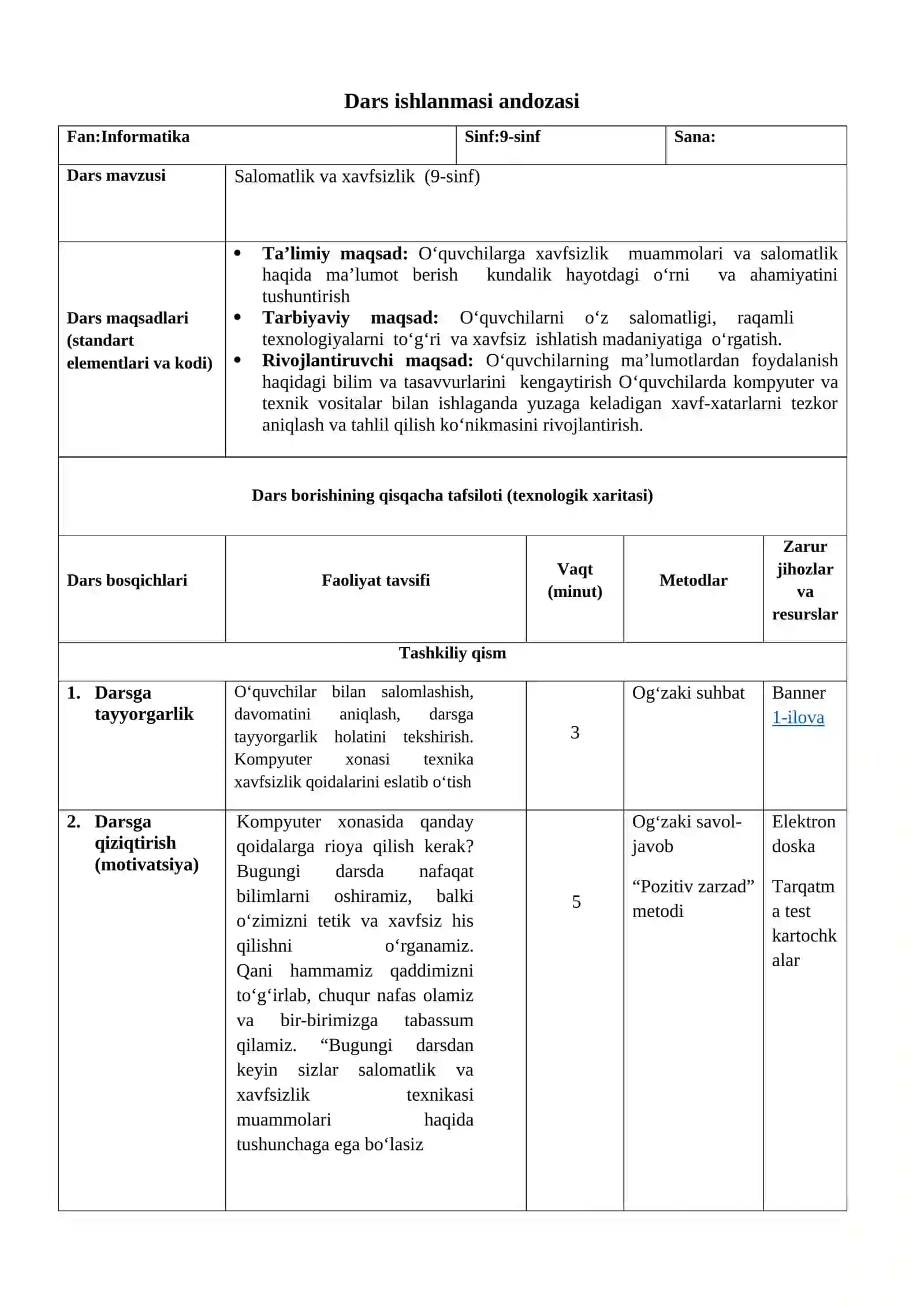Salomatlik va xavfsizlik (9-sinf) 3