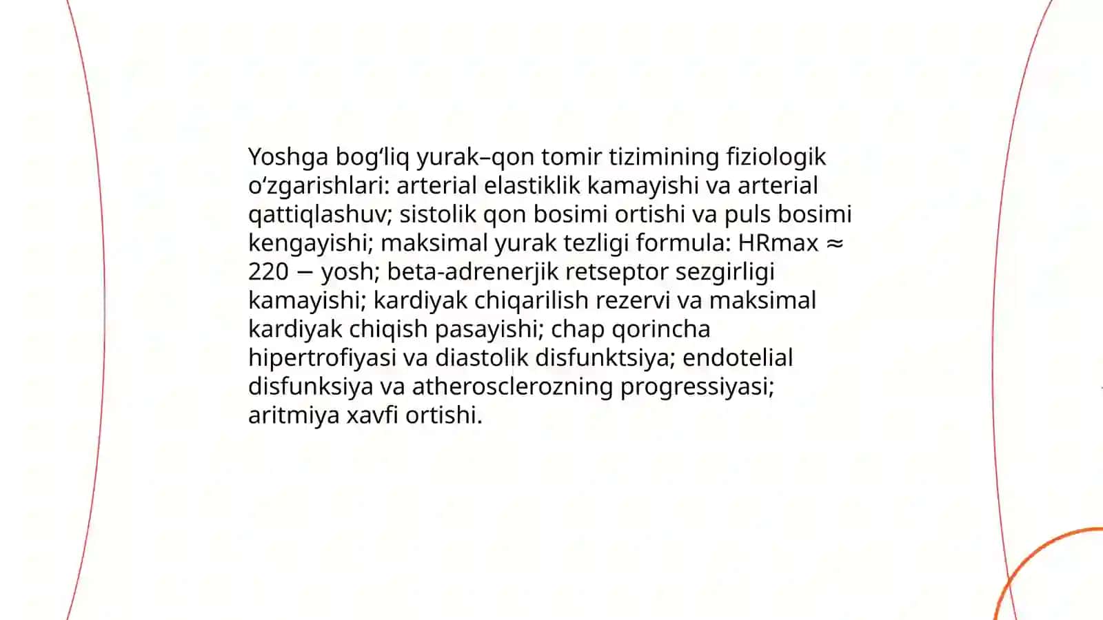 Keksa bemor. Keksa organizmning fizologik xususiyatlari Pardayeva Lobar 3