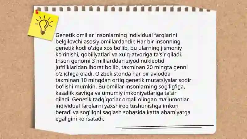 Genetika va muhitning individual farqlarga ta’siri 3